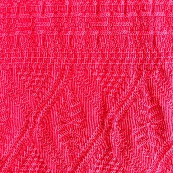 Lucky Brand Red Textured Long Sleeve Top Womens M - Picture 7 of 8